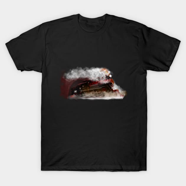 Cannon Ball Express Train Design by MotorManiac T-Shirt by MotorManiac